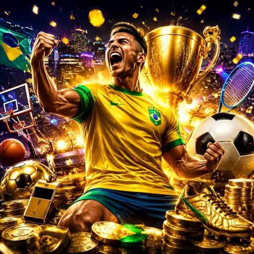 Ícone de bola e bilhete de aposta esportiva